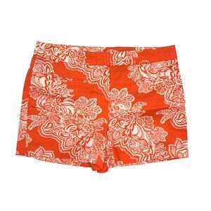 KENAR Coral and White Floral Shorts | 6